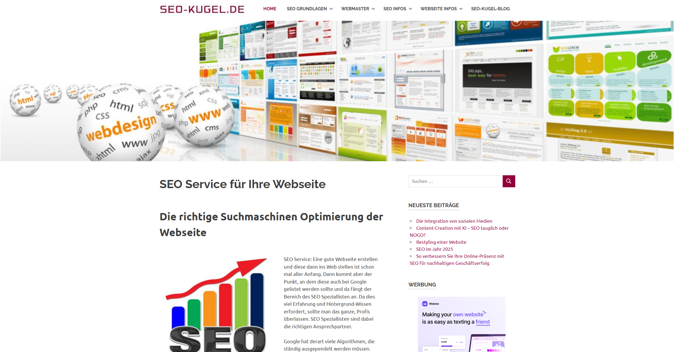 Details : SEO-Kugel - SEO Optimierung von Webseiten